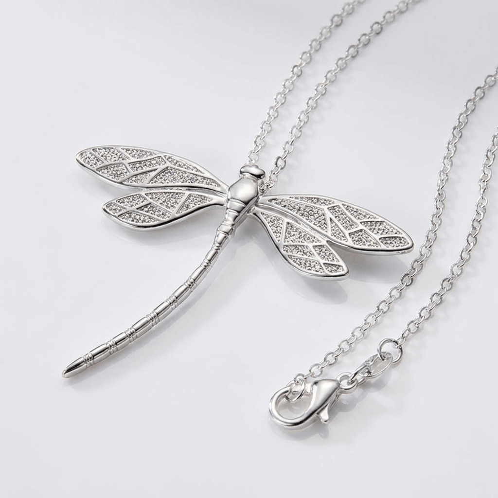 DRAGONFLY VINTAGE SILVER NECKLACE – Susan Gloria Boutique