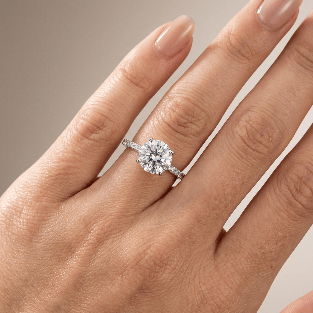 CLASSIC ROUND ZIRCONIA SILVER RING