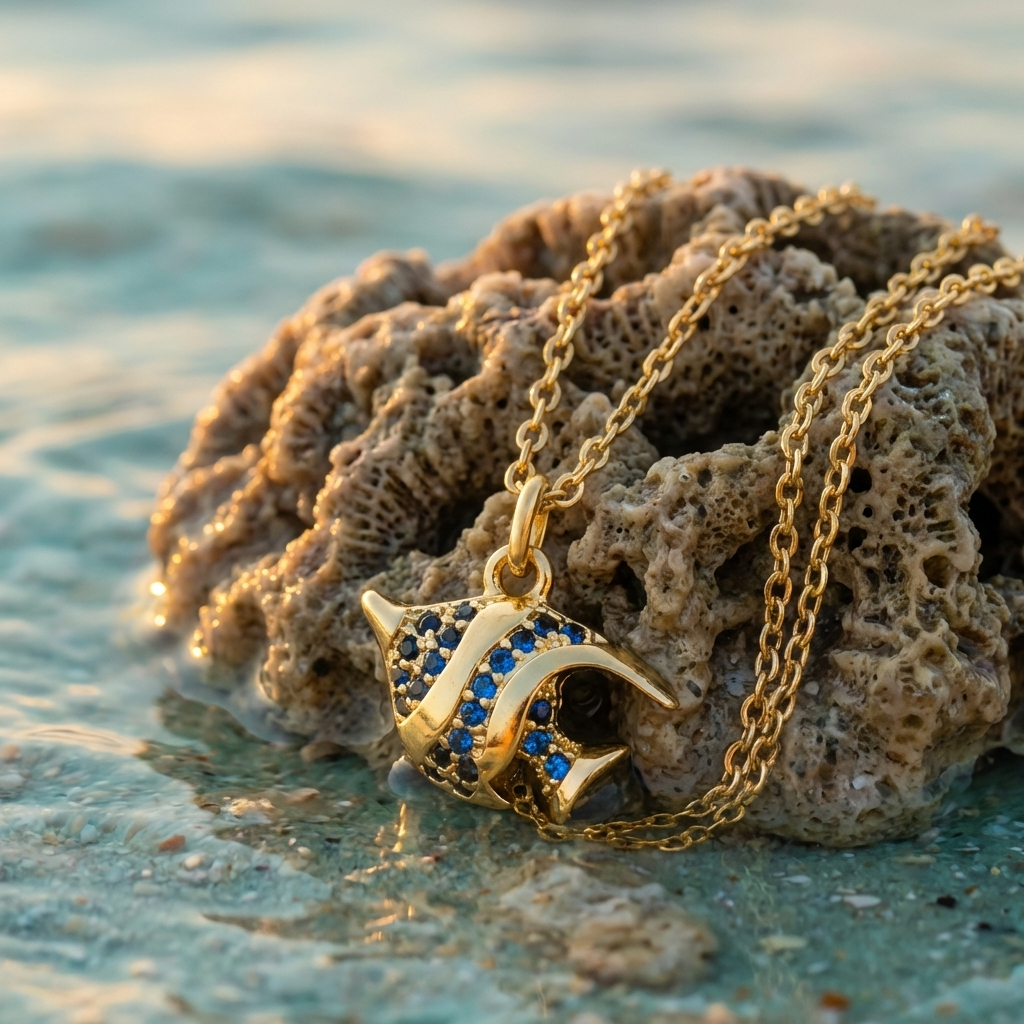 BLUE REEF FISH NECKLACE