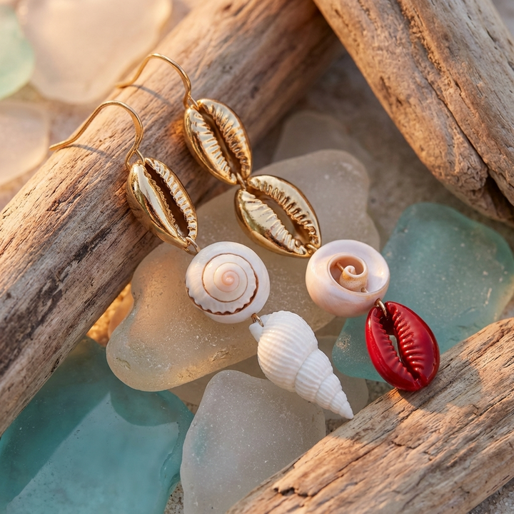 SHELL DROP EARRINGS