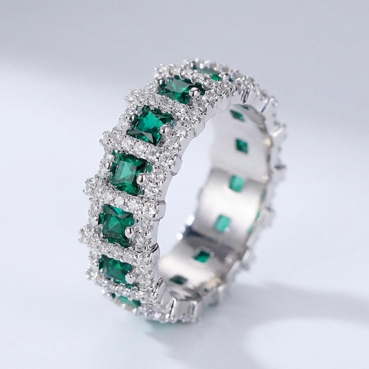 GREEN ETERNITY RING