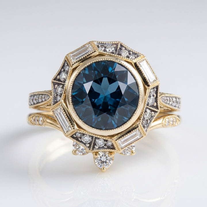 BLUE COMPASS RING