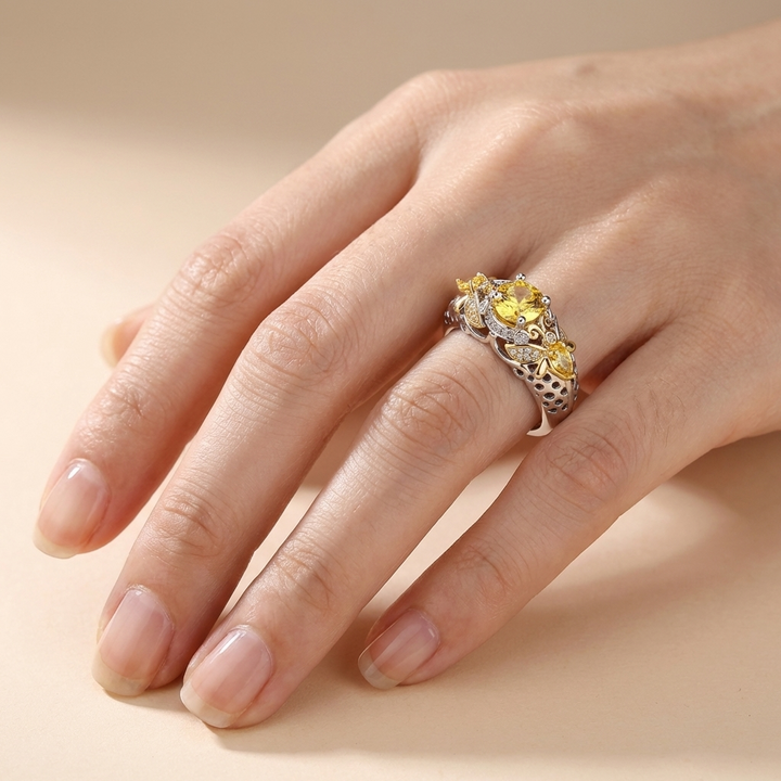 GOLD BLOSSOM CROWN RING