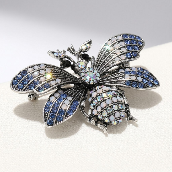 ROYAL BLUE BEE BROOCH