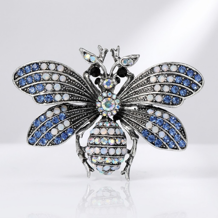 ROYAL BLUE BEE BROOCH