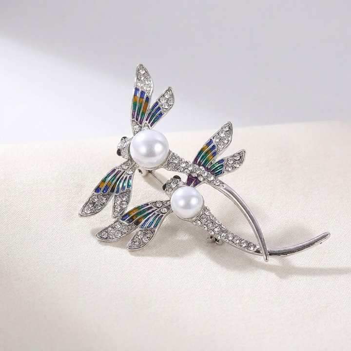 DRAGONFLY PEARL BROOCH