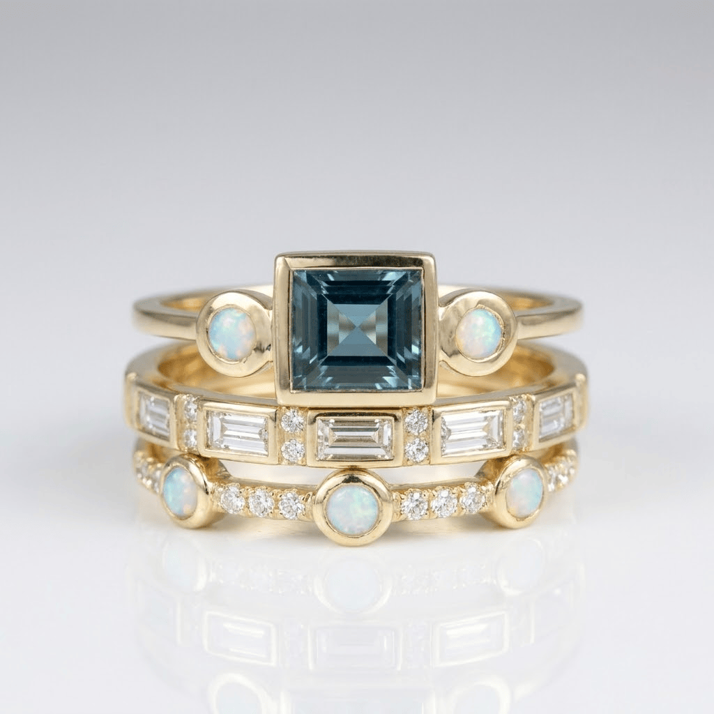 MULTI BAND ZIRCONIA RING