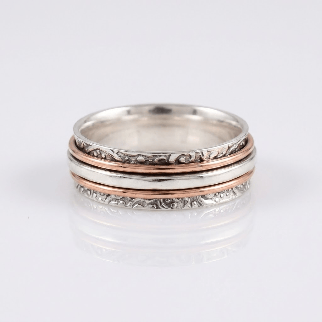STACKED BAND ZIRCONIA RING