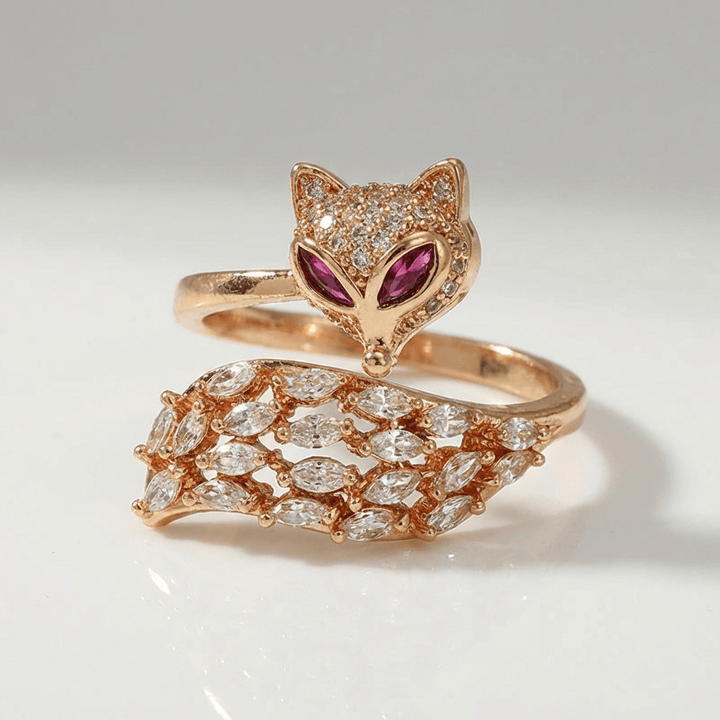 FOXY CRYSTAL ROSE GOLD RING - (ADJUSTABLE)