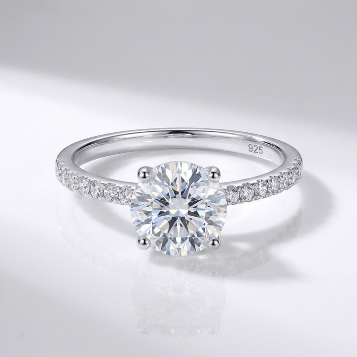 CLASSIC ROUND ZIRCONIA SILVER RING