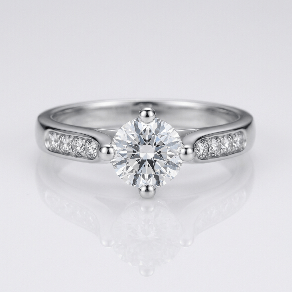 CLASSIC ROUND ZIRCONIA ROSE GOLD RING