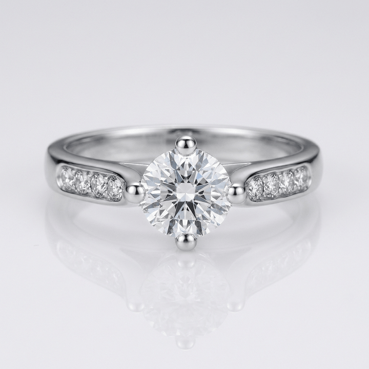 CLASSIC ROUND ZIRCONIA ROSE GOLD RING